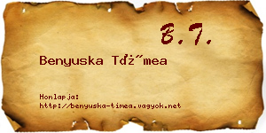 Benyuska Tímea névjegykártya
